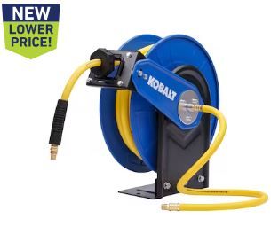 Photo 1 of **MISSING INTAKE HOSE**
Kobalt Retractable Hose Reel with 3/8-in X 50-ft Hybrid Hose