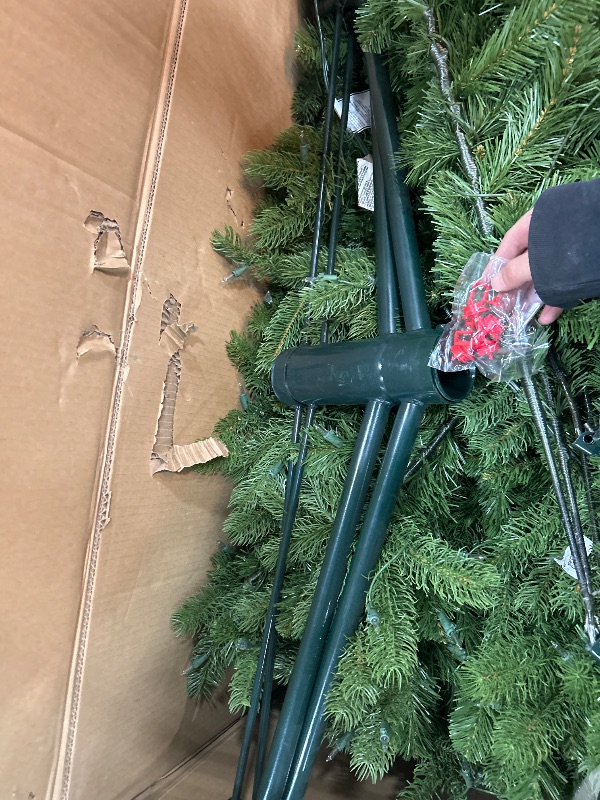 Photo 3 of ****NON REFUNDABLE, TESTED AND POWERS ON, MINOR DAMAGE SOME BRANCHES HANG LOWER THAN OTHERS **** National Tree Company 10-ft Douglas Fir Pre-lit Artificial Christmas Tree with Incandescent Lights model HZ 0924