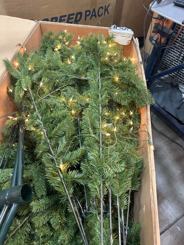 Photo 5 of ****NON REFUNDABLE, TESTED AND POWERS ON, MINOR DAMAGE SOME BRANCHES HANG LOWER THAN OTHERS **** National Tree Company 10-ft Douglas Fir Pre-lit Artificial Christmas Tree with Incandescent Lights model HZ 0924