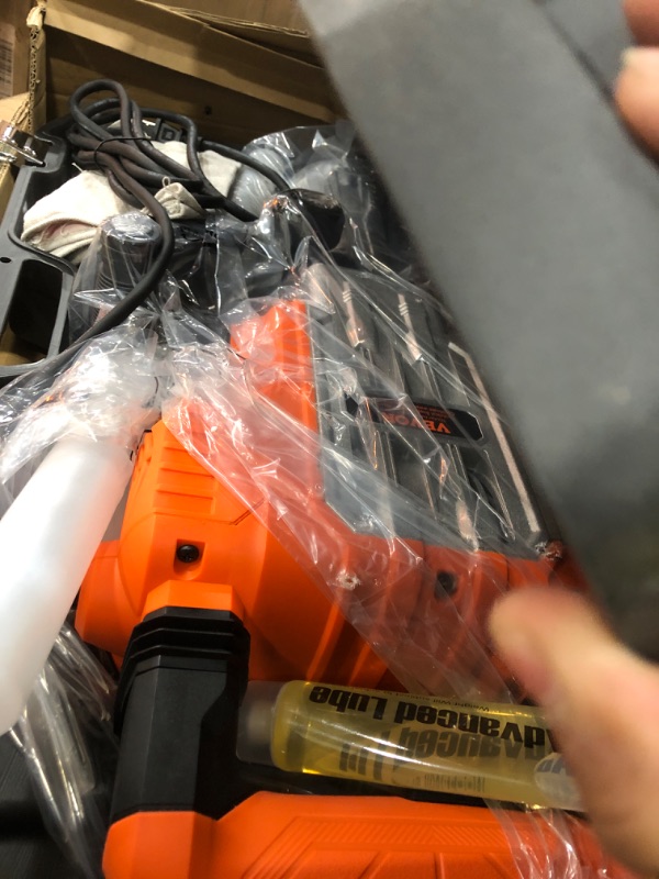 Photo 1 of VEVOR Demolition Jack Hammer, MAX 3500W Jack Hammer Concrete Breaker, 1900 BPM Heavy Duty Electric Jack Hammer, 2pcs Chisel with Gloves & 360°C Swiveling Front Handle for Trenching Breaking Holes
