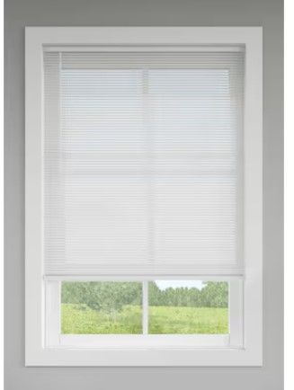 Photo 1 of 
LEVOLOR Trim+Go 1-in Slat Width 23-in x 64-in Cordless White Vinyl Room Darkening Mini-blinds