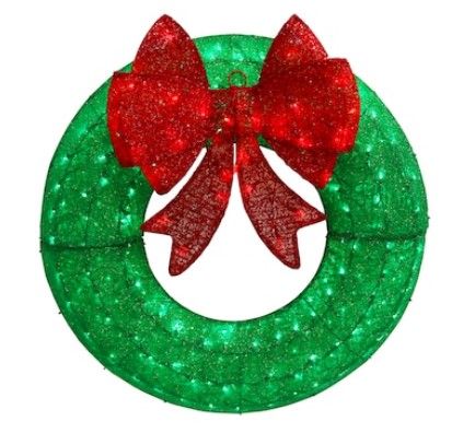 Photo 1 of 
Holiday Living 3-ft LED Green Christmas Wreath with Red Bow