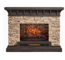 Photo 1 of allen + roth 53-in W Sedona Free Standing Infrared Quartz Flat Wall Electric Fireplace with Remote Control Included