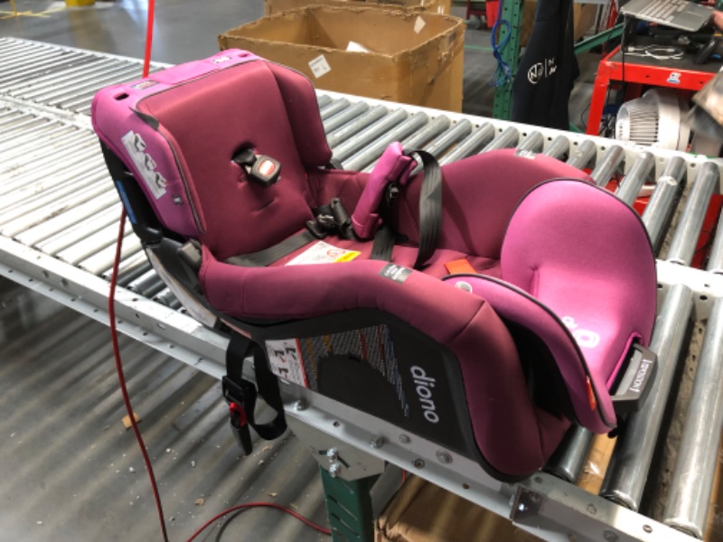 Photo 4 of **PARTS ONLY-MISSING BASE**Diono Radian 3RXT SafePlus, 4-in-1 Convertible Car Seat, Rear and Forward Facing, SafePlus Engineering, 3 Stage Infant Protection, 10 Years 1 Car Seat, Slim Fit 3 Across, Purple Plum