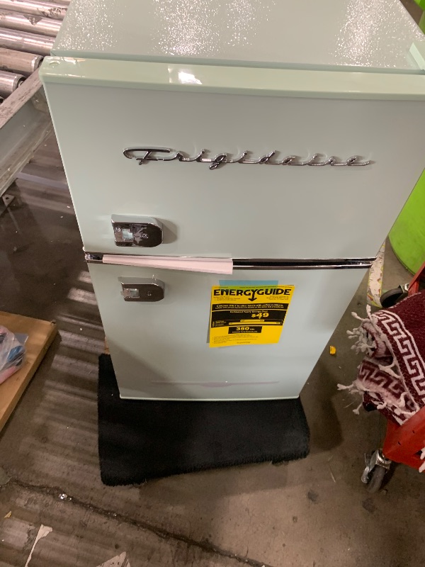 Photo 1 of Retro 3.2 Cu. Ft. Mini Fridge with Top Freezer - Mint