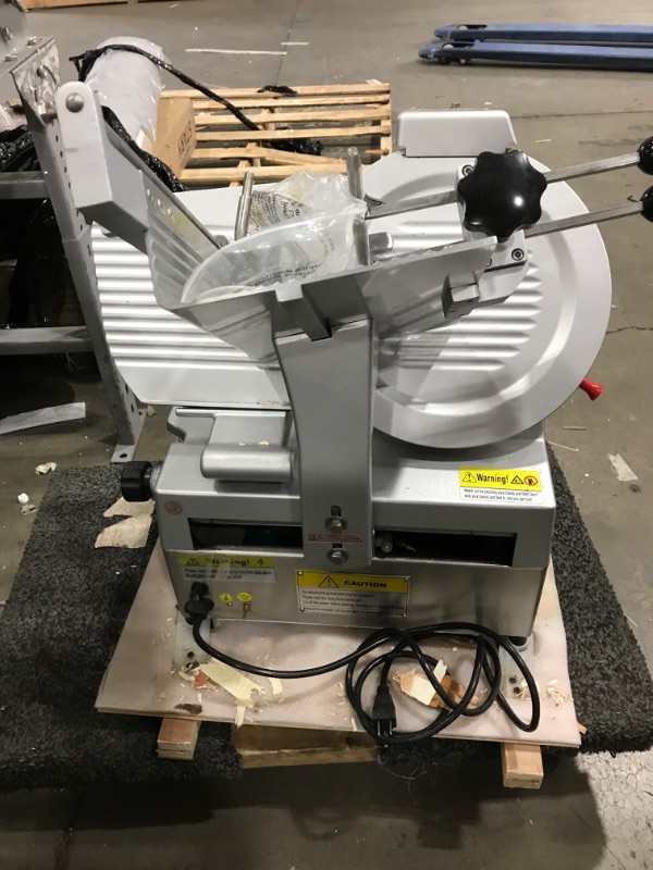 Photo 1 of Towallmark Automatic Meat Slicer, 550W Deli Slicer with 12" Carbon Steel Blade, Meat Slicer Machine with Adjustable Thickness From 0?14 mm Suitable for Commercial/Home Use