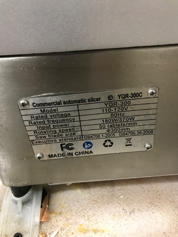 Photo 1 of Towallmark Automatic Meat Slicer, 550W Deli Slicer with 12" Carbon Steel Blade, Meat Slicer Machine with Adjustable Thickness From 0?14 mm Suitable for Commercial/Home Use