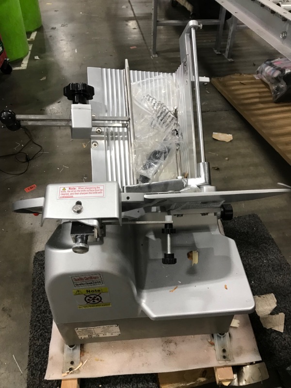 Photo 1 of Towallmark Automatic Meat Slicer, 550W Deli Slicer with 12" Carbon Steel Blade, Meat Slicer Machine with Adjustable Thickness From 0?14 mm Suitable for Commercial/Home Use