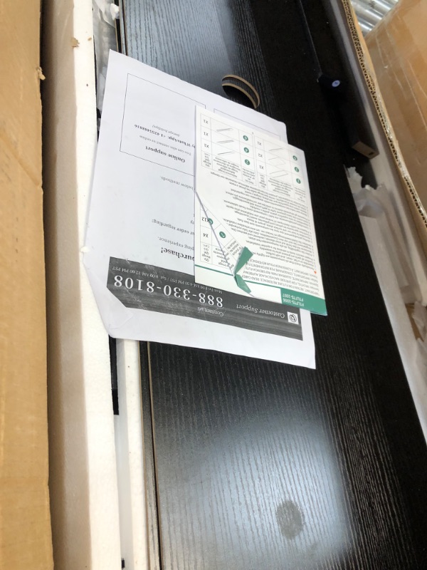 Photo 1 of YITAHOME Farmhouse TV Stand with Power Outlet, LED Light Entertainment Center for 65 Inch TVs, TV Cabinet with Storage, Rustic Media Console for Living Room, 59" Black