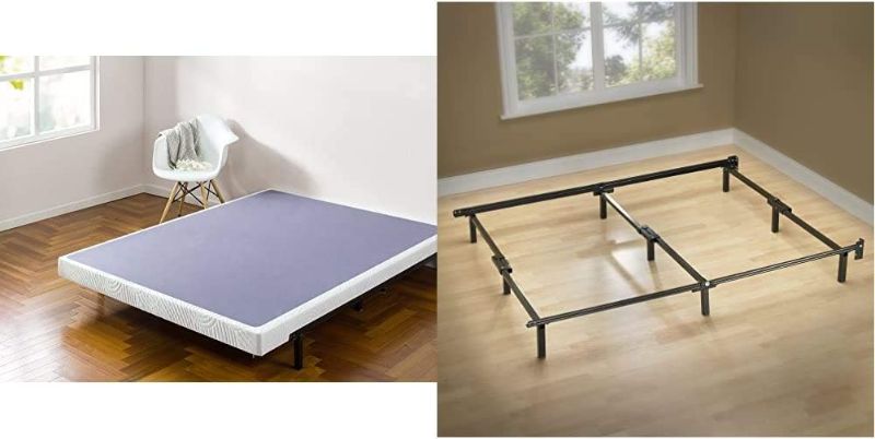 Photo 1 of 
ZINUS Metal 4 Inch Box Spring with Wood Slats, Sturdy Steel Structure, Easy Assembly and Compack 7 Inch Metal Bed Frame, Black, Queen