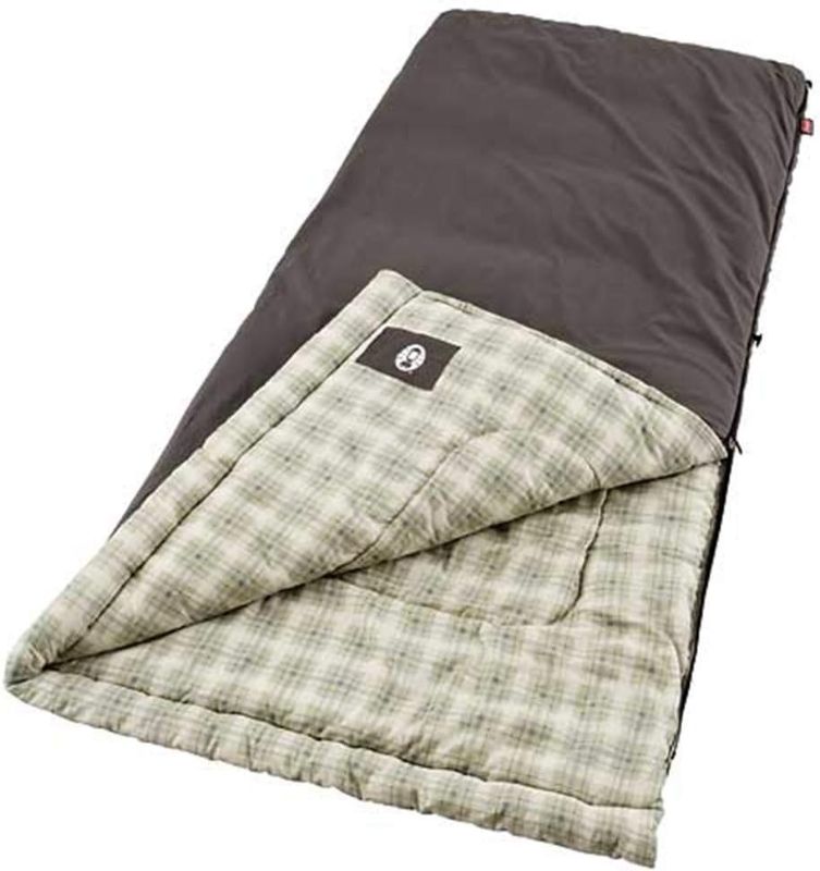 Photo 1 of  Coleman  Sleeping Bag Flannel for Adults Cold Weather Queen Size Two Person Sleeping Bags for Camping          
