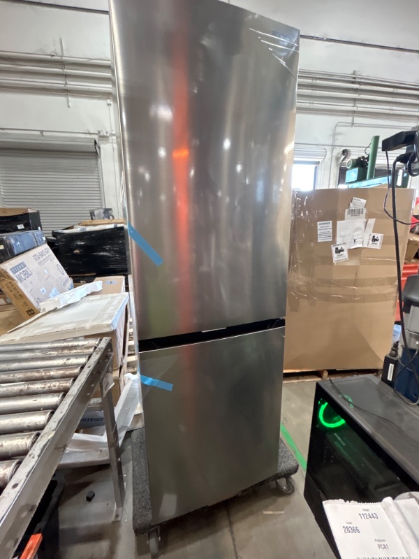 Photo 1 of .....TRUCK PICK UP ONLY.....SHARP SJB1255GS Refrigerator with Bottom-Freezer, Counter-Depth, 24 Inch, 11.5 Cubic Foot, Stainless Steel