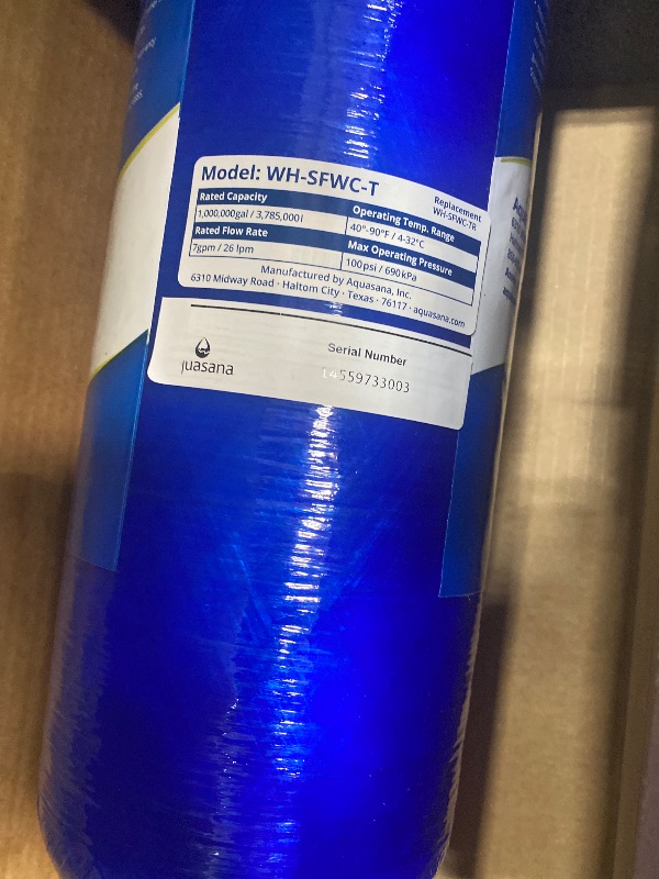 Photo 3 of **SEE NOTES** Aquasana Whole House Water Filter System - Water Softener Alternative - Salt-Free Descaler - Home Water Filtration - Low Maintenance Sediment Pre-Filter - Rhino Chlorine Max Flow - WH-1010-CT-LM