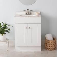 Photo 1 of ***USED - MAJOR DAMAGE - NO PACKAGING - MISSING PARTS - SEE PICTURES***
Project Source 24-in White Single Sink Bathroom Vanity with White Cultured Marble Top