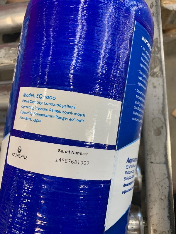 Photo 2 of *MISSING MULTIPLE BOXES* *FOR PARTS ONLY* Aquasana Whole House Water Filter System - Water Softener Alternative w/ UV Purifier, Salt-Free Descaler, Carbon & KDF Media - Filters Sediment & 97% Of Chlorine - 1,000,000 Gl - EQ-1000-AST-UV