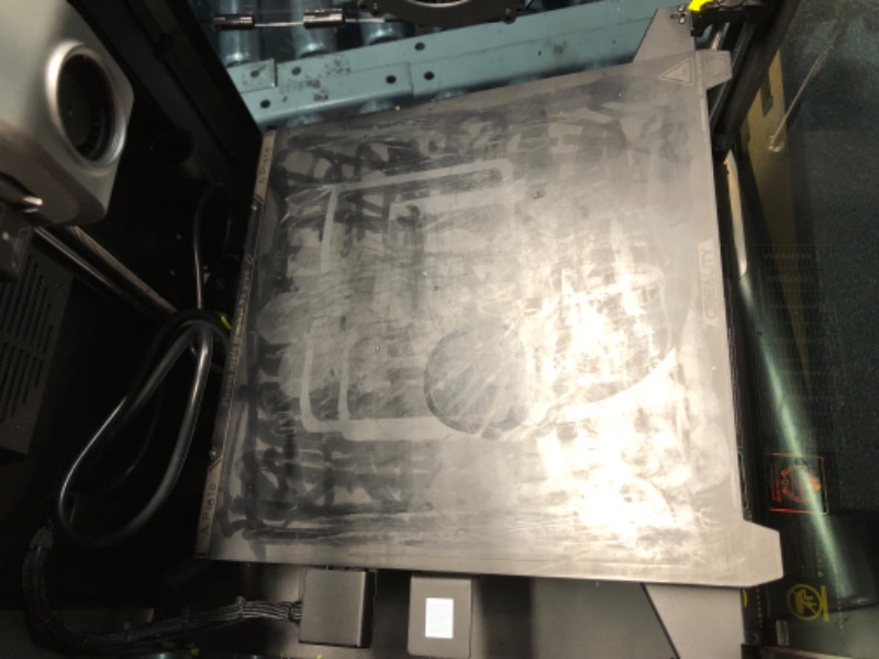 Photo 5 of ***PRINT BED DAMAGED - SEE PICTURES - HEAVILY USED***
Creality K1 Max 3D Printer, 600mm/s Max High-Speed 3D Printers with Auto Leveling, Dual Cooling, Smart AI Function and Out-of-The-Box, Large Printing Size 11.81x11.81x11.81in