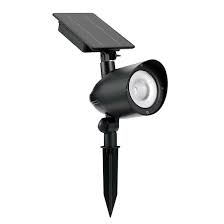 Photo 1 of (2 pack special) Harbor Breeze 120-Lumen Black Color Changing Solar LED Flood Light
