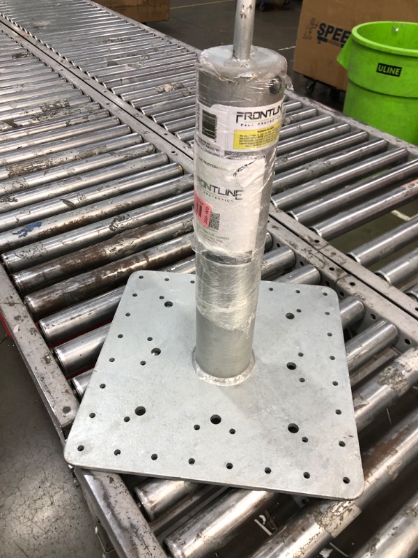 Photo 1 of Frontline Fall Protection RO18 Commercial Roof Anchor 18"| OSHA & ANSI Compliant Galvanized Steel Roofing Anchor Point | Metal, Wood or Concrete Application