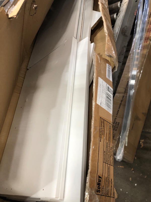 Photo 1 of ***USED - INCOMPLETE***
Haotian White Shoe Cabinet Entryway, Freestanding Shoe Rack with 3 Flip Drawers, Shoe Storage Cupboard Organizer for Entrance Hallway(9.4" D x 23.6" W x 31.5" H) FSR110-W