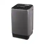 Photo 1 of 1.38 cu. ft. Full-Automatic Smart Home Top Load Washer Washing Machine with Drain Pump 17.7 lbs. 10 Wash Program in Grey