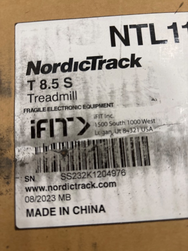 Photo 3 of ***TRUCK/TRAILER PICKUP ONLY - DAMAGED - FRAME BENT - SEE PICTURES - LIKELY MISSING PARTS***
NordicTrack T Series 8.5 S: Perfect Treadmills for Home Use, Walking or Running Treadmill with Incline, Bluetooth Enabled, 300 lbs User Capacity
