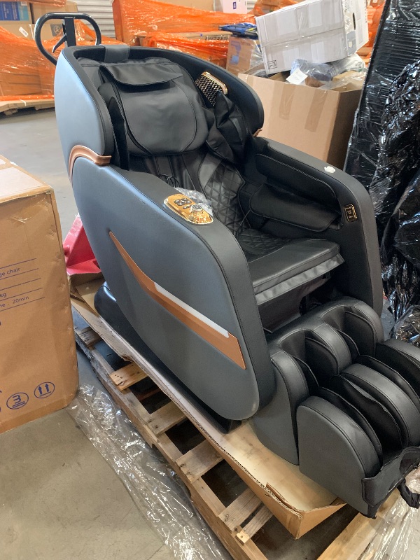 Photo 11 of ***TRUCK/TRAILER PICKUP ONLY - NO PACKAGING - DAMAGED - SEE PICTURES***
MERITLIFE 4D SL Track Zero Gravity Massage Chair Recliner with Calf and Foot Rollers, AI Voice Control, LCD Screen, Quick Access Buttons (Black)