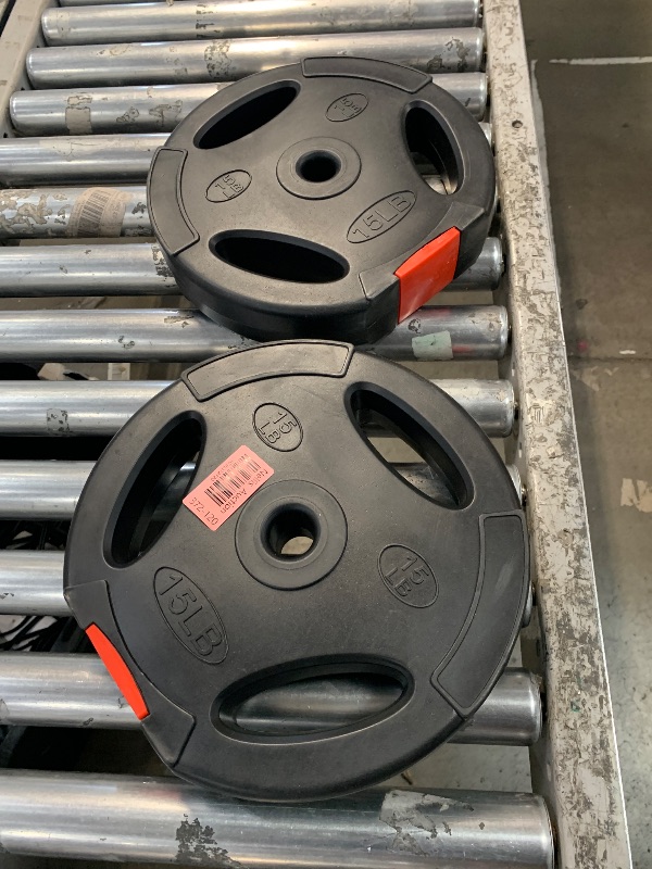 Photo 1 of 15 lbs  plate weights  (pair)