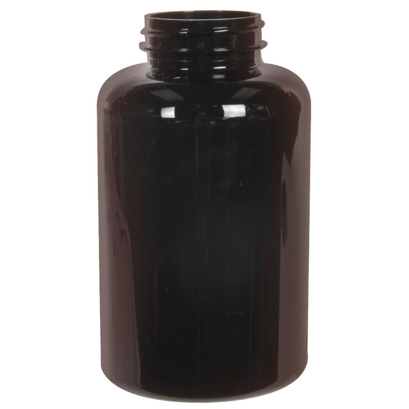 Photo 1 of 500cc Dark Amber PET Packer Bottle with 45/400 Neck (Cap Sold Separately) 175 pack