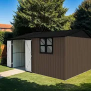 Photo 1 of 10ft x 12ft Garden Shelter with Window - Outdoor Metal Storage Shed. unknown model or make. refer to picture is similar or same.