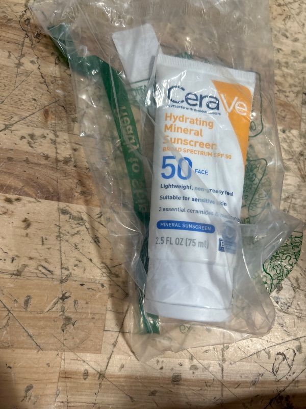 Photo 2 of **NOT IN ORIGINAL PACKAGE, UNKNOWN IF USE***
CeraVe 100% Mineral Sunscreen SPF 50 | Face sunscreen With Zinc Oxide & Titanium Dioxide | Hyaluronic Acid + Niacinamide + Ceramides | Oil Free Sunscreen For Face | Travel Size Sunscreen 2.5 oz