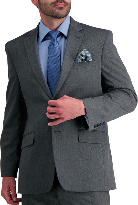 Photo 1 of (BAGGED) J.M. Haggar Men's 4-Way Stretch Diamond Weave Classic Fit Suit Separate Pant 38