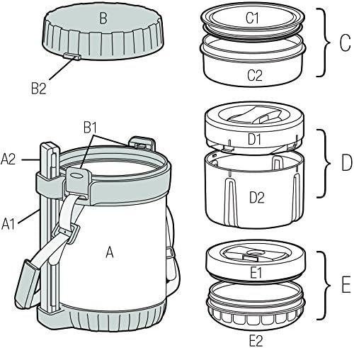 Photo 3 of (USED) THERMOS All-In-One Vacuum Insulated Stainless Steel Meal Carrier with Spoon, Smoke