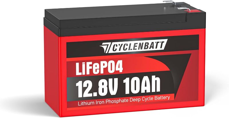 Photo 1 of 12V 10Ah Lithium Battery, 5000+ Cycles LiFePO4 12V 10Ah Battery Built-in 10A BMS, 12V Lithium Battery Suitable for Power Wheels Battery, Fish Finder Battery, UPS, Solar Battery, HAM Radio
