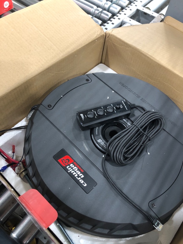 Photo 1 of Cerwin Vega VPSTX12 12 inch 600 Watts Built- in Amplifier Powered Spare Tire Subwoofer Compact Loud Bass System Space Saving Design Easy Installation Durable Construction