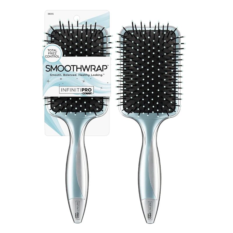 Photo 1 of 
InfinitiPro by Conair - Hair Brush - Detangling Brush - Hair Brush For Thick Hair - Hairbrush Reduces Frizz and Adds Volume - Smoothwrap Series