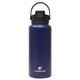 Photo 1 of * DAMAGED*  Hydraflow Hybrid - Triple Wall Vacuum Insulated Water Bottle with Flip Straw (34oz, Navy Blue) Stainless Steel Metal Thermos, Reusable Leak Proof BPA-FREE for Sports and Travel