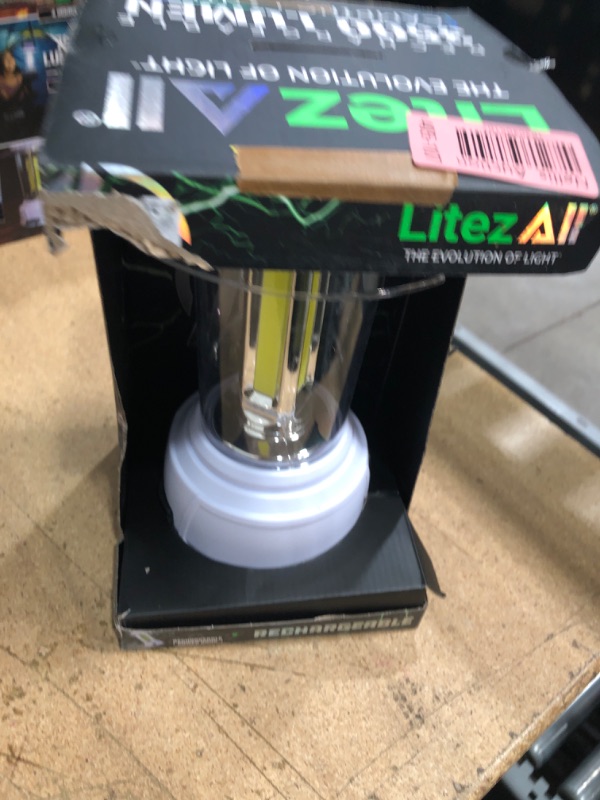 Photo 2 of * MAJOR DAMAGES* LitezAll 24877 3500 Lumen Rechargeable Lantern