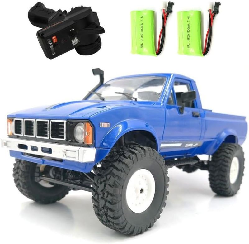 Photo 1 of ***(PARTS ONLY/ NON FUNCTIONAL/ NO RETURNS OR REFUNDS)***
RC Crawler WPL C24 RC Rock Crawler RC Truck 4x4 1/16 Scale Remote Control Pickup Truck Off Road All Terrain RTR with 2.4 GHz Proportional Throttle Steering LED Light 2 Batteries Hobby Toy Adult