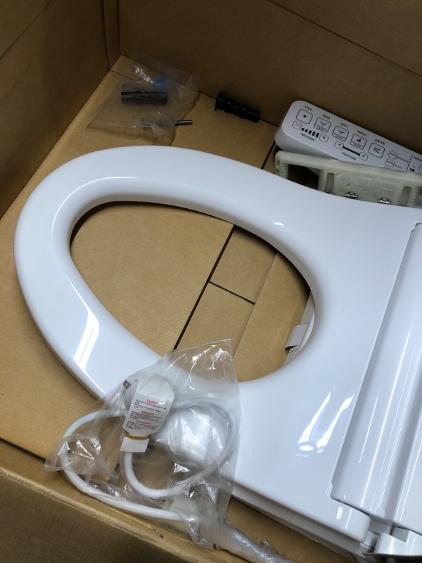 Photo 3 of **NON-REFUNDABLE** (PARTS) TOTO SW3074#01 WASHLET C2 Electronic Bidet Toilet Seat with PREMIST and EWATER+ Wand Cleaning, Elongated, Cotton White