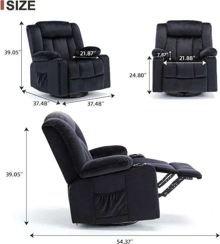 Photo 1 of COMHOMA RECLINER CHAIR - BLACK H1148 