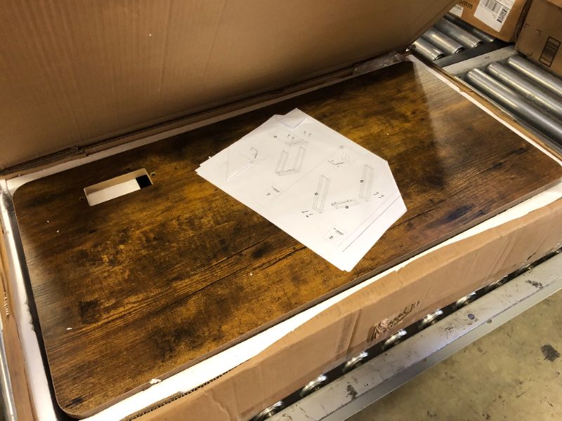 Photo 1 of Tribesigns Small Portable Desk with Power Outlet, Height Adjustable Sofa Couch Bedside Laptop Table with Wheels, Mobile Standing Desk Rolling Computer Cart C Side Table with USB Ports Brown