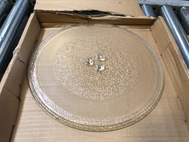 Photo 2 of 12.75" Microwave Replacement Turntables for GE, LG, Whirlpool, Kenmore, Sears 12 3/4 inch Microwave Glass Plate, Replaces WB49X10074 3390W1A027A Microwave Glass Turntable