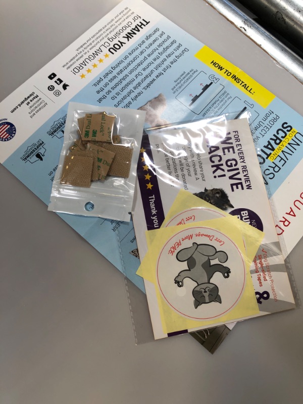 Photo 3 of CLAWGUARD Scratch-SHIELD - Strong Transparent Protection to Shield from Pet Damage to Drywall, Doors and Screen Doors. Keep Paws Safe and Home Clean. Dog, Cat, Rabbit, Bird Scratch Protection Barrier Universal