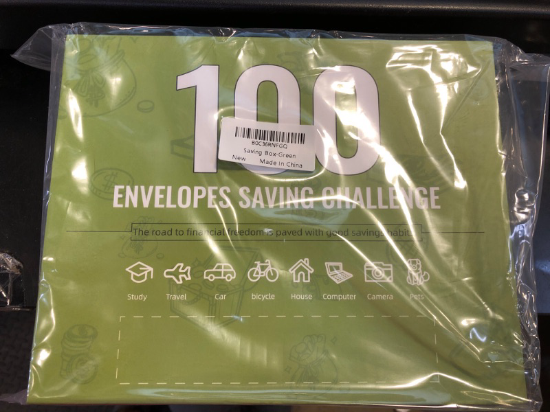 Photo 2 of 100 Envelopes Money Saving Challenge Kit, 100 Day Envelope Challenge Kit(100 Cash Envelopes, Pink Money Saving Box, Scratch-off Stickers, Challenge Tracker) Fun Envelope Savings Challenge