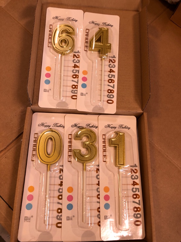 Photo 1 of 10-Pieces Numeral Birthday Candles