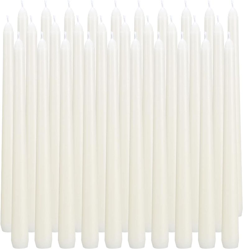 Photo 1 of 10" TAPER CANDLE - COTTON IVORY - PACK OF 30