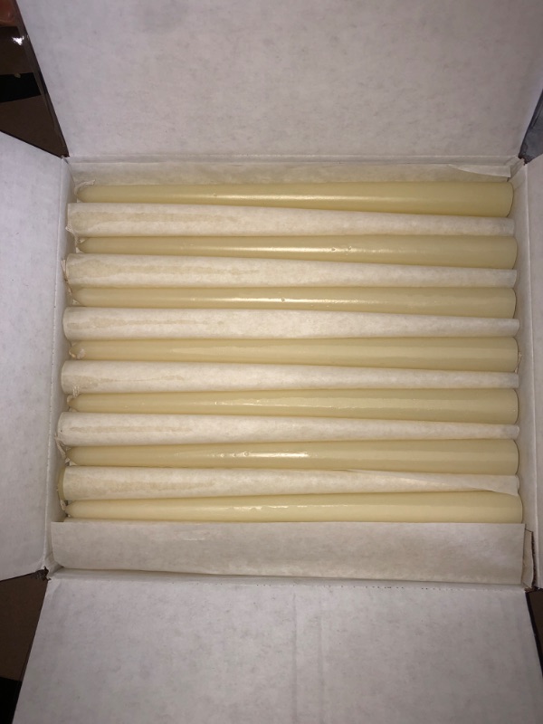 Photo 2 of 10" TAPER CANDLE - COTTON IVORY - PACK OF 30