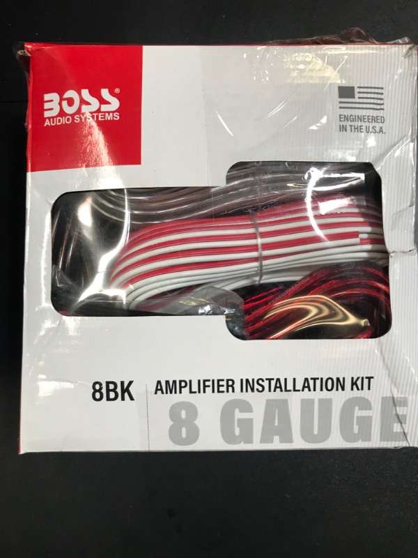 Photo 1 of BOSS Audio Systems 8BK 8 Gauge Amplifier Installation Wiring Kit - A Car Amplifier Wiring Kit Helps You Make Connections and Brings Power to Your Radio, Subwoofers and Speakers
