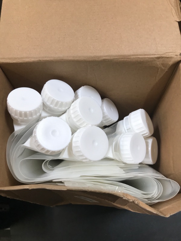 Photo 1 of Zubebe 20 Pcs x 1.3 Gallon Collapsible Water Container Bag 26 Gallon Emergency Water Container Freezable BPA Free Food Grade Clear Plastic Storage Bag Foldable Water Bottle for Camping Riding