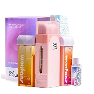 Photo 1 of Roll On Wax kit,Waxing Kit for Sensitive Skin, Wax Roller, Roll On Wax Warmer for Hair Removal,at Home Waxing Kit for Women men,Soft Wax Heater for Larger Areas of the Body(pink)